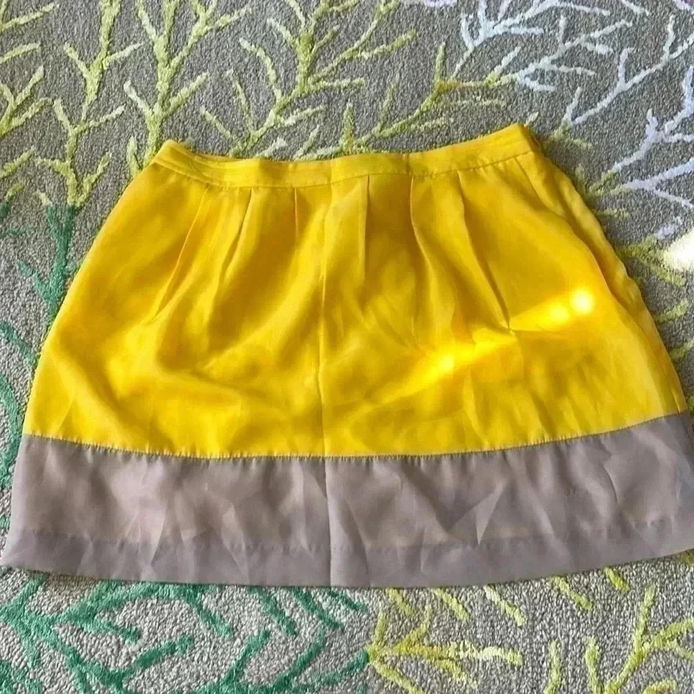 J.Crew pleated pocket color block lined pocket skirt 14